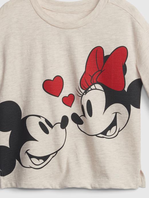Kız Bebek Bej Disney Minnie Mouse Uzun Kollu T-Shirt