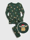 Erkek Çocuk Yeşil Star Wars™ 100% Organik Pamuk Grafik Baskılı Pijama Seti