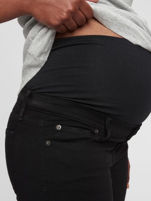  Siyah Maternity Washwell™ Skinny Jean Pantolon
