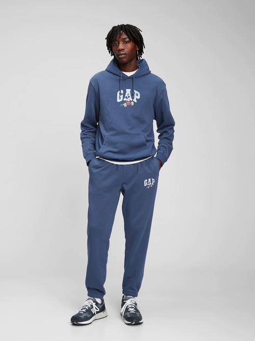 Erkek Mavi Gap x Disney Logo Kapüşonlu Sweatshirt
