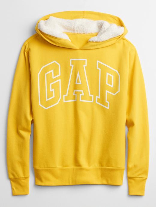 Kadın Sarı Gap Logo Sherpa Sweatshirt