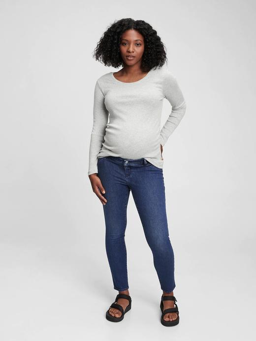 Kadın Mavi Maternity Skinny Jean Pantolon
