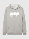 Erkek Gri Gap Logo Kapüşonlu Sweatshirt