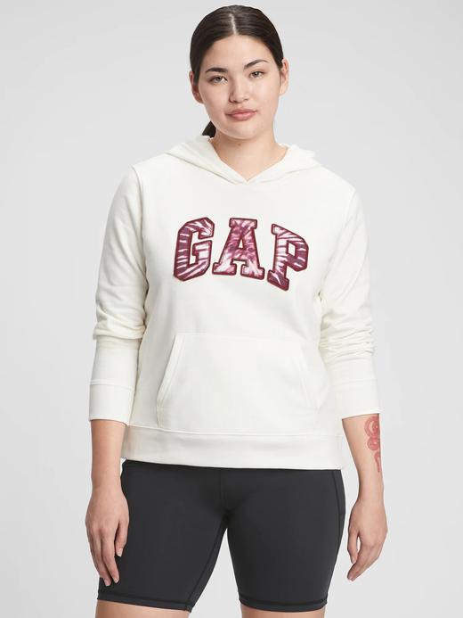 Kadın Kırmızı Ekoseli Gap Logo Kapüşonlu Sweatshirt