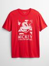Erkek Kırmızı Disney Mickey Mouse Grafik Baskılı T-Shirt