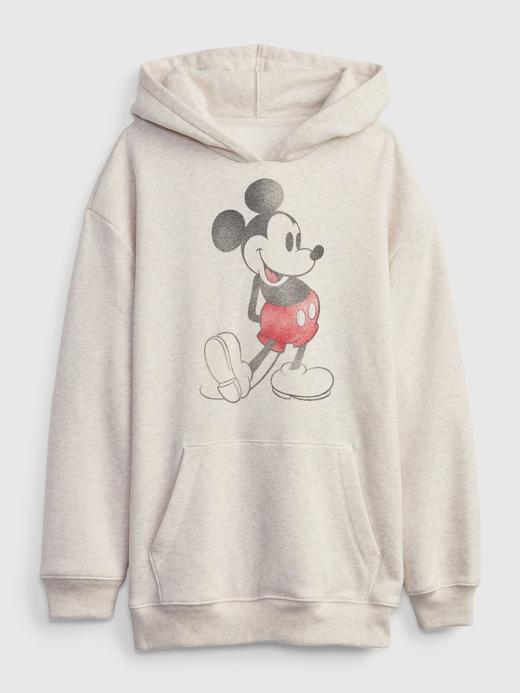 Genç Kız Gri Disney Mickey Mouse Oversized Sweatshirt