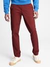Erkek Kırmızı Slim Fit Gap Flex Khaki Pantolon