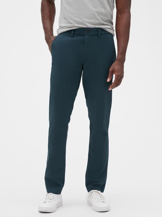 Erkek Lacivert Slim Fit Gap Flex Khaki Pantolon