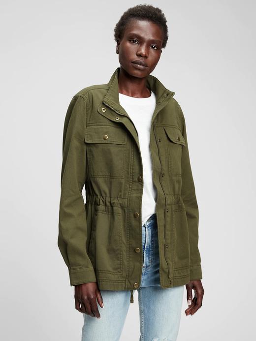 Kadın Yeşil Utility Ceket