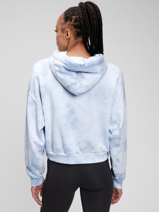 Kadın Koyu Mavi Vintage Crop Sweatshirt