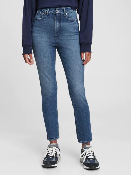 Kadın Mavi Vintage Slim Jean Pantolon