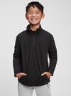 Erkek Çocuk Siyah GapFit Cozy Yarım Fermuarlı Sweatshirt