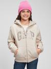 Kız Çocuk Bej Cozy Sherpa Gap Logo Sweatshirt