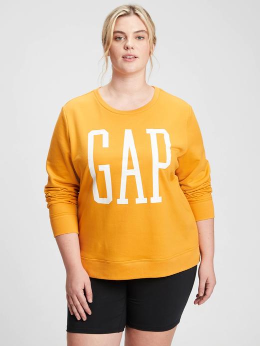 Kadın pembe Gap Logo Bisiklet Yaka Sweatshirt