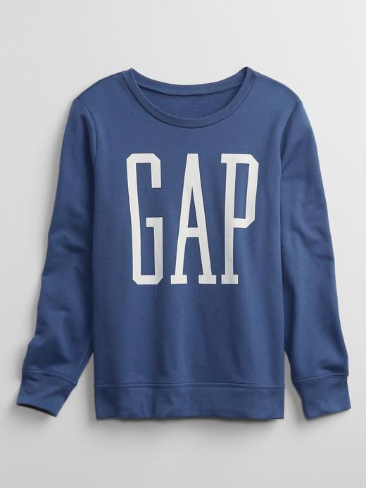 Kadın Mavi Gap Logo Yuvarlak Yaka Sweatshirt