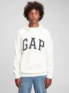 Genç Erkek Beyaz Gap Logo Kapüşonlu Sweatshirt