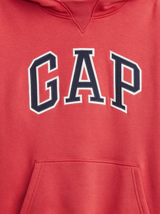Genç Erkek Siyah Gap Logo Kapüşonlu Sweatshirt