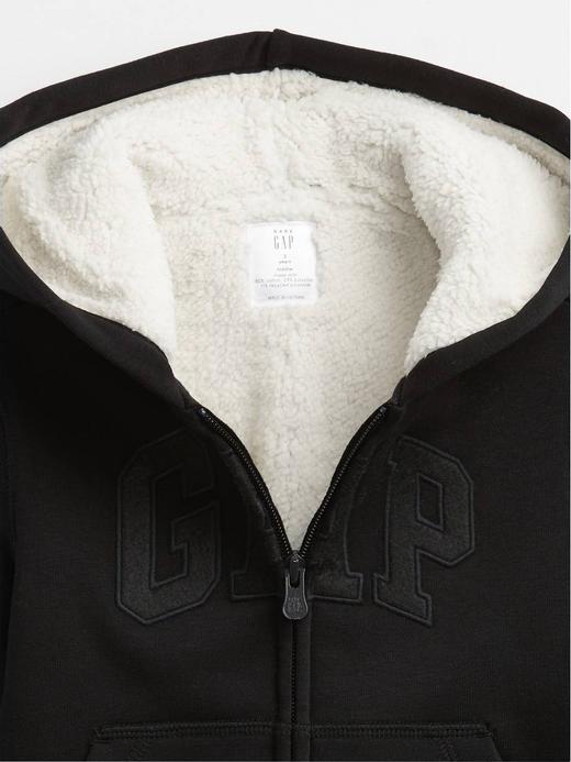 Erkek Bebek Siyah Gap Logo Sherpa Sweatshirt