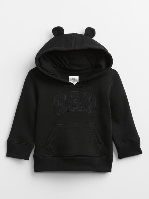 Erkek Bebek Siyah Gap Logo Pullover Sweatshirt