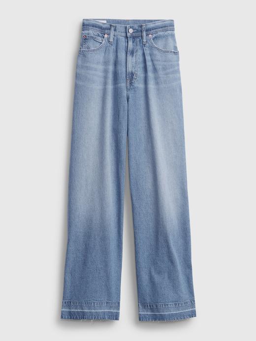 Kadın Mavi High Rise Wide Leg Washwell™ Jean Pantolon