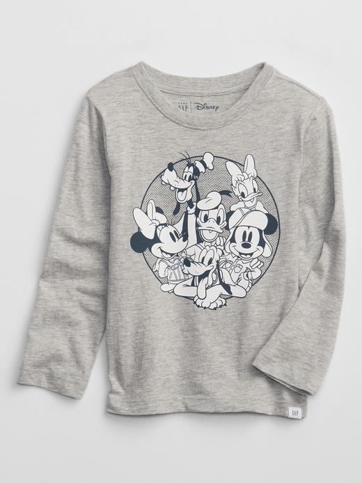 Erkek Bebek Gri Disney Mickey Mouse Grafik Baskılı T-Shirt