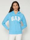 Kadın Mavi Gap Logo Fermuarlı Sweatshirt