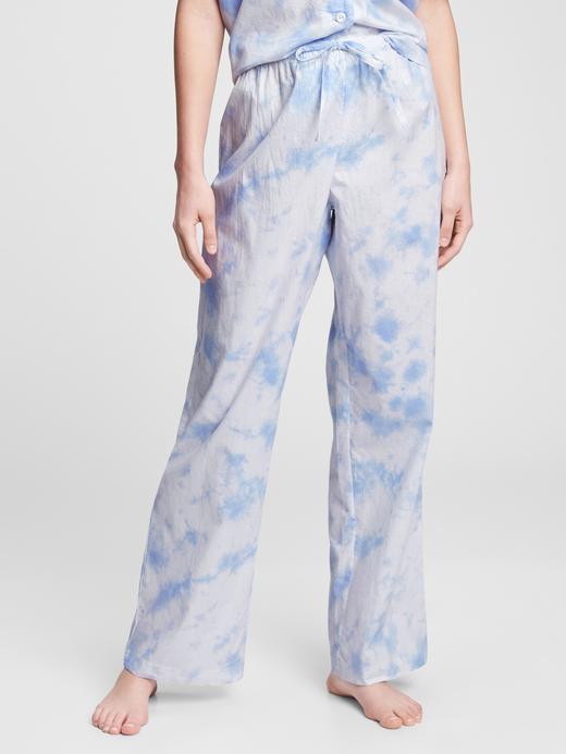Kadın Mavi Batik Desenli Pijama Altı