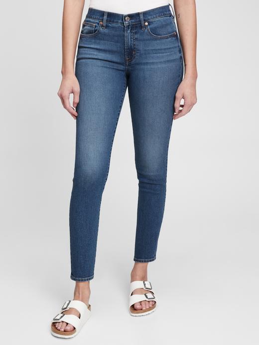 Kadın Mavi Mid Rise True Skinny Washwell™ Jean Pantolon