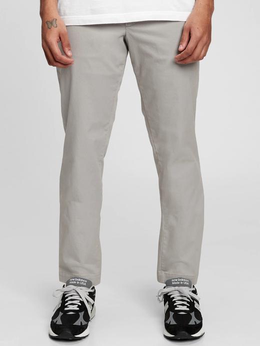 Erkek Gri GapFlex Slim Khaki Pantolon