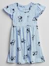 Kız Bebek Mavi Disney Minnie Mouse Fırfır Detaylı Elbise