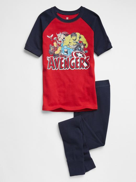 Erkek Çocuk Kırmızı Marvel Avengers Organik Pamuk Pijama Seti