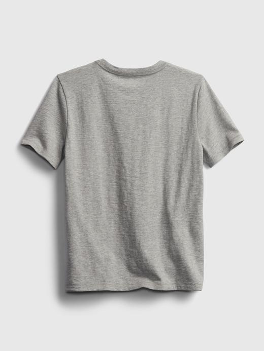 Erkek Çocuk Gri 100% Organik Pamuk T-Shirt