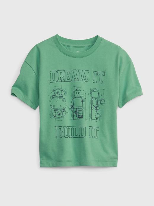 Erkek Bebek Yeşil Lego Grafik Baskılı T-Shirt