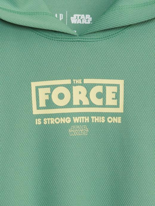 Erkek Bebek Yeşil Star Wars™ Grafik Baskılı Kapüşonlu T-Shirt
