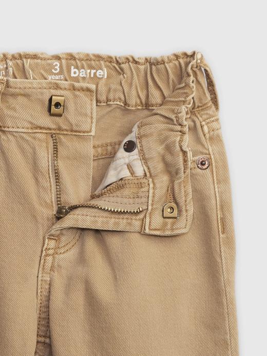 Kız Bebek Bej Barrel Washwell™ Khaki Jean Pantolon