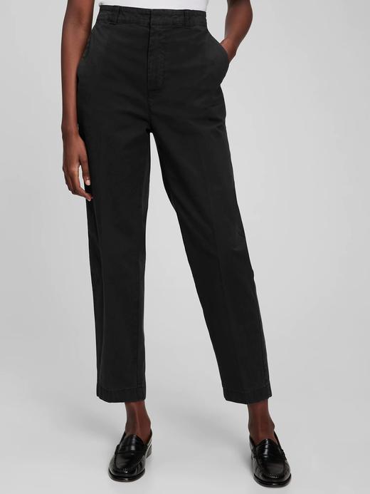 Kadın Siyah Straight Up Washwell Khaki Pantolon