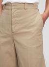 Kadın Kahverengi Straight Up Washwell Khaki Pantolon
