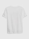 Erkek Çocuk Beyaz 100% Organik Pamuk T-Shirt