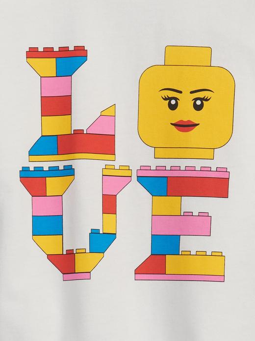 Kız Bebek Pembe Lego %100 Organik Pamuk Grafik Baskılı T-Shirt