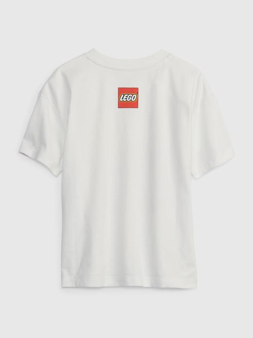 Kız Bebek Beyaz Lego %100 Organik Pamuk Grafik Baskılı T-Shirt