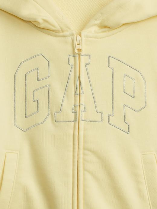 Kız Çocuk Beyaz Gap Logo Kapüşonlu Sweatshirt