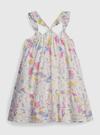 Kız Bebek Çok Renkli Çiçek Desenli Askılı Elbise