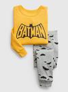 Kız Bebek Sarı DC™ 100% Organik Pamuk Batman Grafik Baskılı Pijama Seti