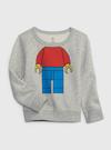 Erkek Bebek Gri Lego Grafik Baskılı Sweatshirt
