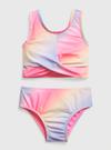 Kız Bebek Çok Renkli Geri Dönüşümlü Mayo Bikini Takım Set