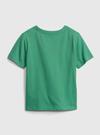 Erkek Bebek Yeşil %100 Organik Pamuk Grafik Baskılı T-Shirt