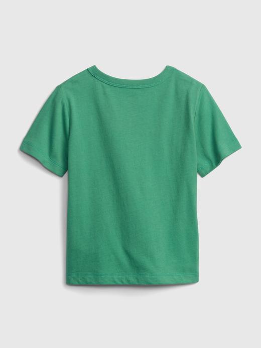Erkek Bebek Açık Gri %100 Organik Pamuk Grafik Baskılı T-Shirt