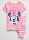 Kız Bebek Pembe Disney 100% Organik Pamuk Pijama Seti