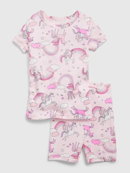 Kız Bebek Pembe 100% Organik Pamuk Pijama Seti