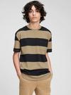 Genç Erkek Kahverengi 100% Organik Pamuk Cepli T-Shirt